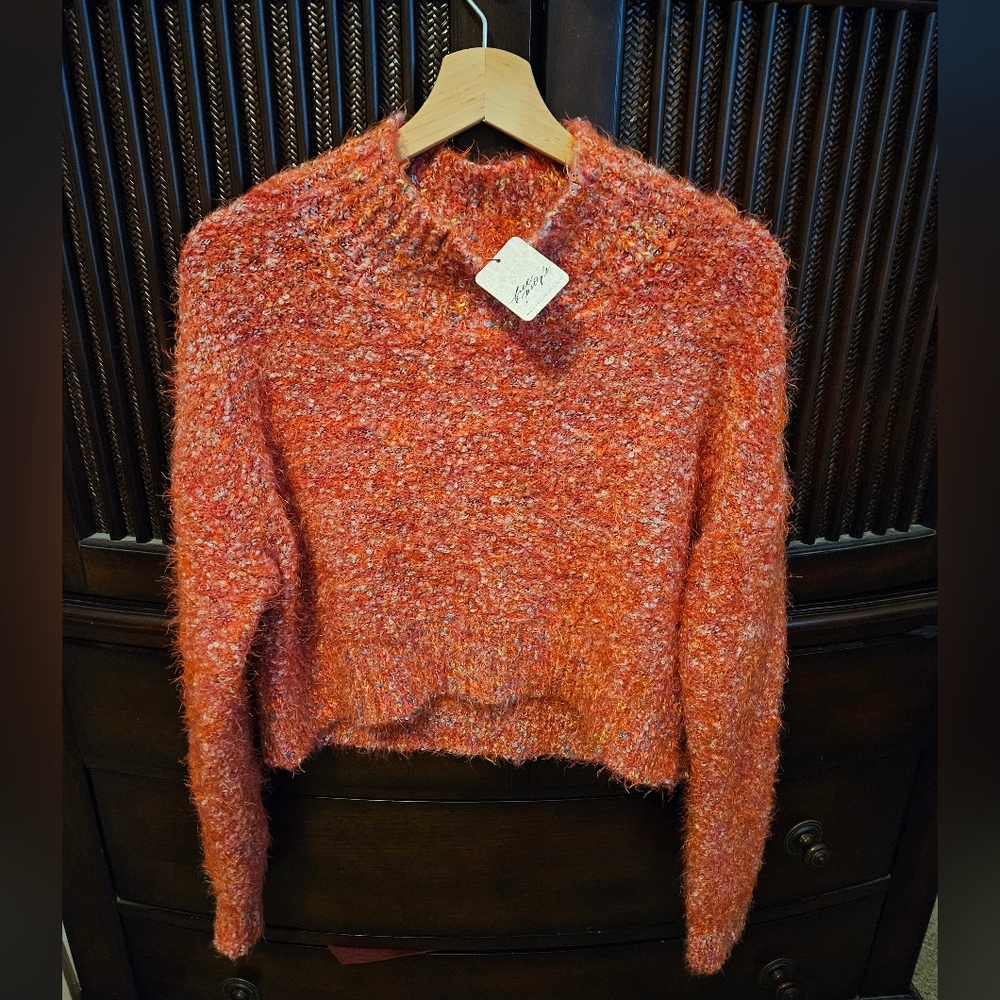 Free People Stardust Pullover Scarlet Rose xs Nwt